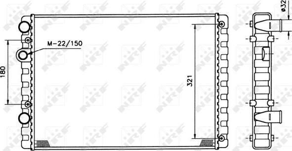 NRF 509520 - Радіатор, охолодження двигуна autocars.com.ua