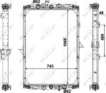 NRF 509541X - Радіатор, охолодження двигуна autocars.com.ua