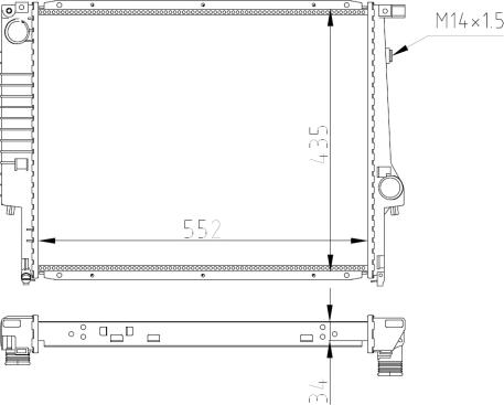 NRF 509558A - Радиатор, охлаждение двигателя avtokuzovplus.com.ua