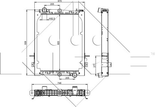 NRF 509585 - Радіатор, охолодження двигуна autocars.com.ua