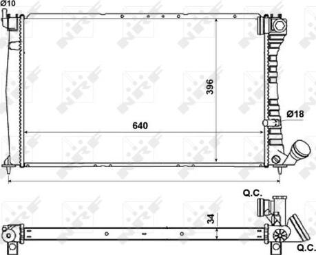 NRF 509601 - Радиатор, охлаждение двигателя avtokuzovplus.com.ua