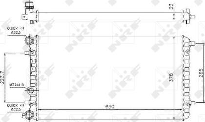 NRF 509644 - Радіатор, охолодження двигуна autocars.com.ua