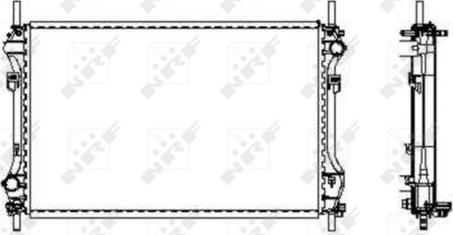 NRF 509696 - Радиатор, охлаждение двигателя avtokuzovplus.com.ua