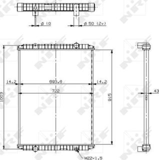 NRF 509707 - Радіатор, охолодження двигуна autocars.com.ua