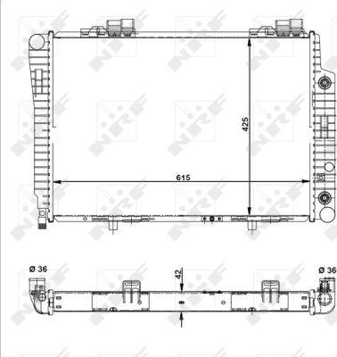 NRF 51281 - Радиатор, охлаждение двигателя avtokuzovplus.com.ua