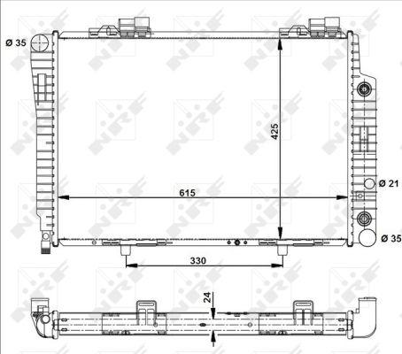 NRF 51282 - Радиатор, охлаждение двигателя avtokuzovplus.com.ua