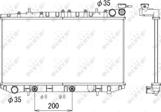 NRF 513497 - Радіатор, охолодження двигуна autocars.com.ua