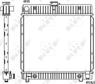 NRF 514250 - Радіатор, охолодження двигуна autocars.com.ua