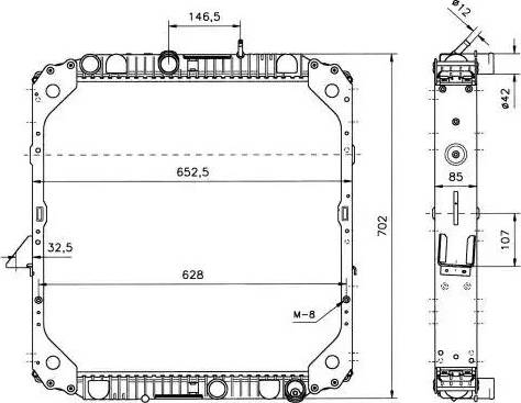 NRF 51573 - Радіатор, охолодження двигуна autocars.com.ua