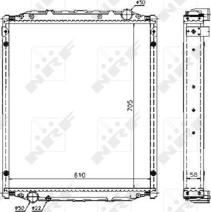 NRF 51604 - Радіатор, охолодження двигуна autocars.com.ua