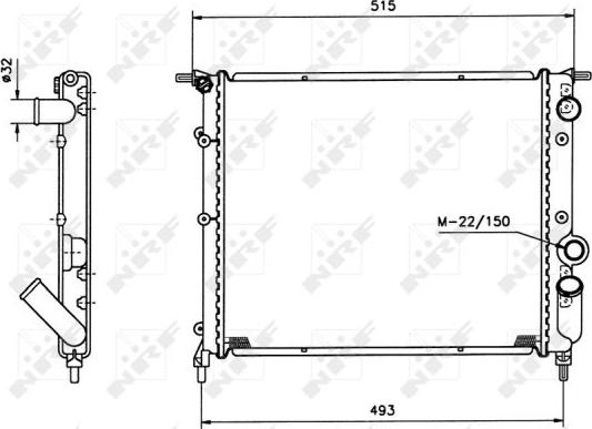 NRF 516259 - Радіатор, охолодження двигуна autocars.com.ua