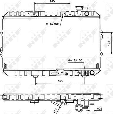 NRF 516354 - Радіатор, охолодження двигуна autocars.com.ua