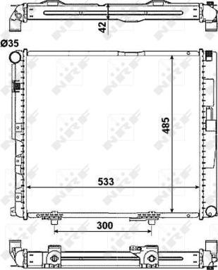 NRF 516572 - Радіатор, охолодження двигуна autocars.com.ua