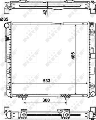 NRF 516573 - Радіатор, охолодження двигуна autocars.com.ua