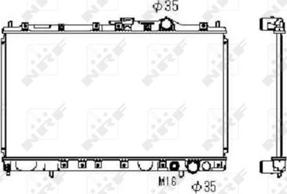 NRF 516658 - Радіатор, охолодження двигуна autocars.com.ua