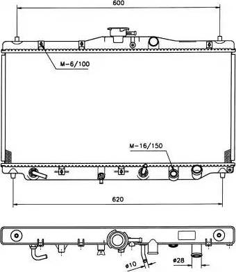 NRF 516708 - Радіатор, охолодження двигуна autocars.com.ua