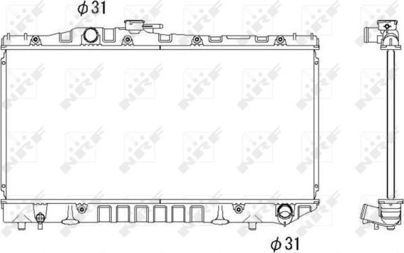 NRF 516712 - Радіатор, охолодження двигуна autocars.com.ua