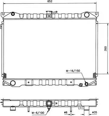 NRF 516840 - Радіатор, охолодження двигуна autocars.com.ua