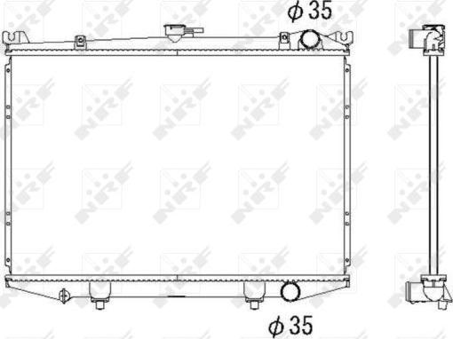 NRF 516842 - Радіатор, охолодження двигуна autocars.com.ua