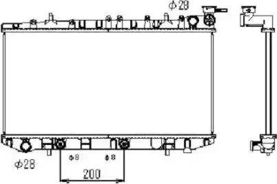 NRF 516 864 - Радіатор, охолодження двигуна autocars.com.ua