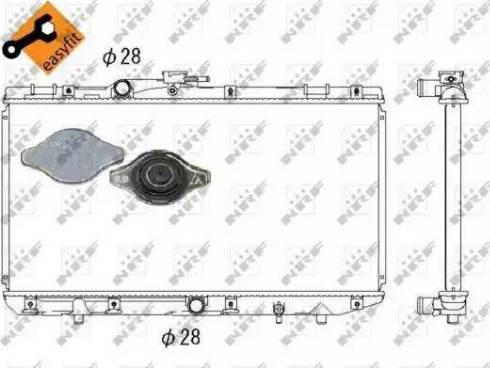 NRF 517621 - Радіатор, охолодження двигуна autocars.com.ua