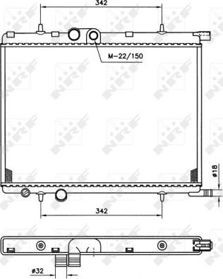 NRF 519525 - Радиатор, охлаждение двигателя avtokuzovplus.com.ua