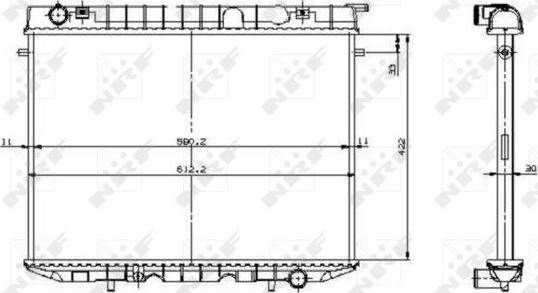 NRF 519532 - Радіатор, охолодження двигуна autocars.com.ua