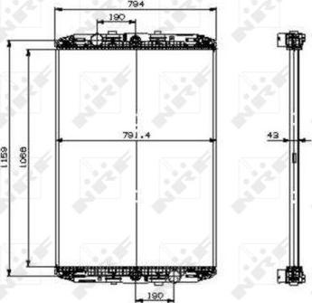 NRF 519541 - Радіатор, охолодження двигуна autocars.com.ua