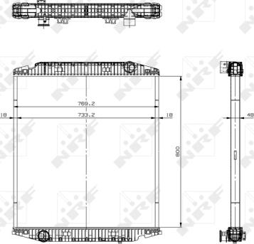 NRF 519567 - Радіатор, охолодження двигуна autocars.com.ua