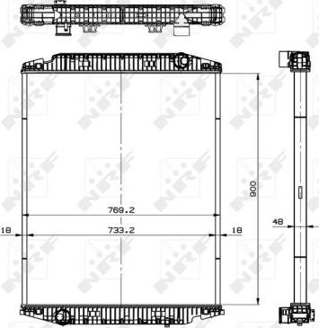 NRF 519568 - Радіатор, охолодження двигуна autocars.com.ua