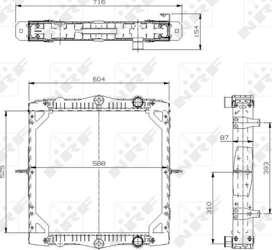 NRF 519569 - Радіатор, охолодження двигуна autocars.com.ua