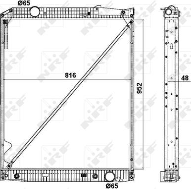 NRF 519577 - Радіатор, охолодження двигуна autocars.com.ua