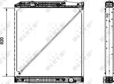 NRF 519579 - Радіатор, охолодження двигуна autocars.com.ua