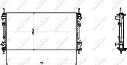 NRF 519697 - Радиатор, охлаждение двигателя avtokuzovplus.com.ua