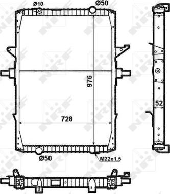 NRF 519709X - Радіатор, охолодження двигуна autocars.com.ua