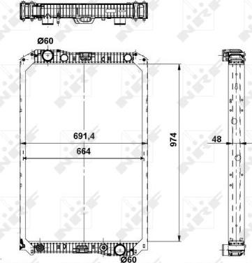 NRF 519720 - Радіатор, охолодження двигуна autocars.com.ua