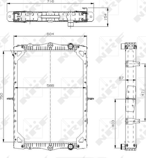 NRF 519745 - Радіатор, охолодження двигуна autocars.com.ua