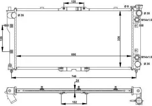 NRF 52027 - Радиатор, охлаждение двигателя avtokuzovplus.com.ua