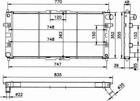 NRF 52029 - Радіатор, охолодження двигуна autocars.com.ua