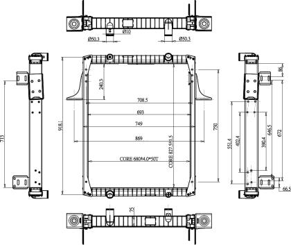 NRF 52071 - Радіатор, охолодження двигуна autocars.com.ua