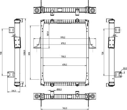 NRF 52072 - Радіатор, охолодження двигуна autocars.com.ua