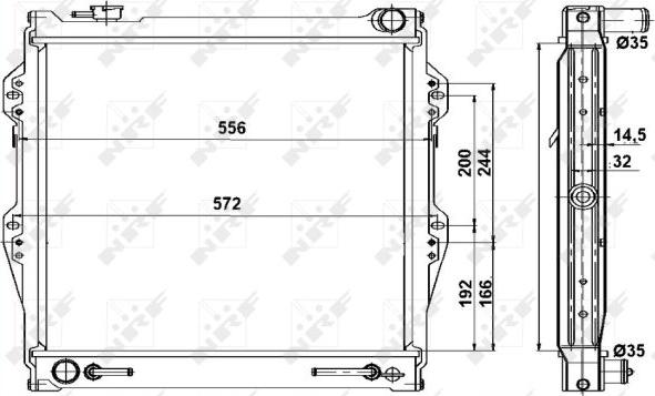 NRF 52091 - Радіатор, охолодження двигуна autocars.com.ua