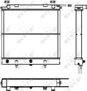 NRF 52129 - Радіатор, охолодження двигуна autocars.com.ua