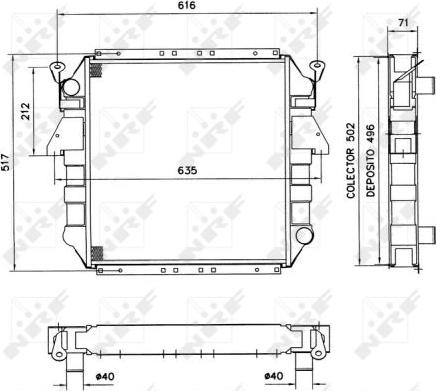 NRF 52140 - Радіатор, охолодження двигуна autocars.com.ua