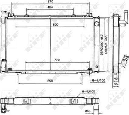 NRF 52154 - Радіатор, охолодження двигуна autocars.com.ua