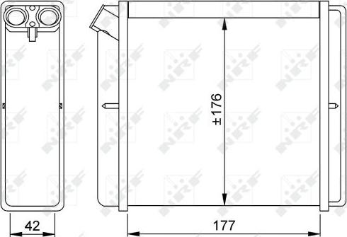 NRF 52219 - Теплообмінник, опалення салону autocars.com.ua