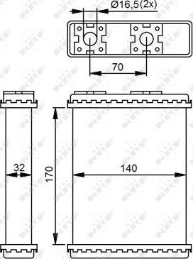 NRF 52230 - Теплообмінник, опалення салону autocars.com.ua