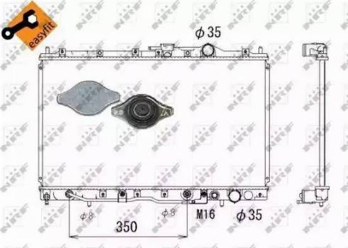 NRF 526658 - Радіатор, охолодження двигуна autocars.com.ua