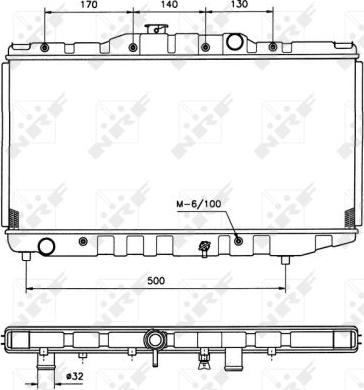 NRF 526711 - Радіатор, охолодження двигуна autocars.com.ua