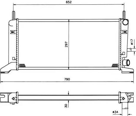 NRF 529500 - Радіатор, охолодження двигуна autocars.com.ua